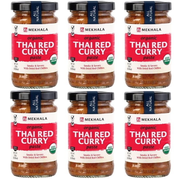 Mekhala - Spicy Vegan Thai Red Curry Paste - 3.53 Oz, Case of 6