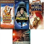 Mel Brooks Trilogy Blazing Saddles, Spaceballs, & History Of The World 3 DVD Set Includes Bonus Glossy Print Art Card