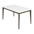 thumbnail image 1 of Mel Modern Style Solid Wood Walnut/White Top Rectangular 59" Dining Table, 1 of 8