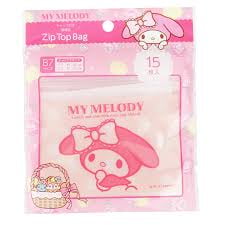 Mel ZipTop Storage Bags 15Count Resealable Plastic Bags with Printed Design