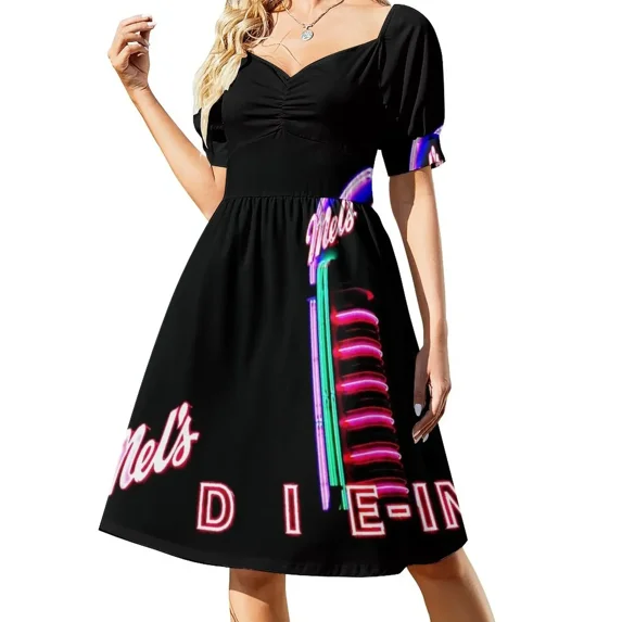 Mel's DIE IN Short-Sleeved Dress Bridesmaid dress woman luxury evening dresses02