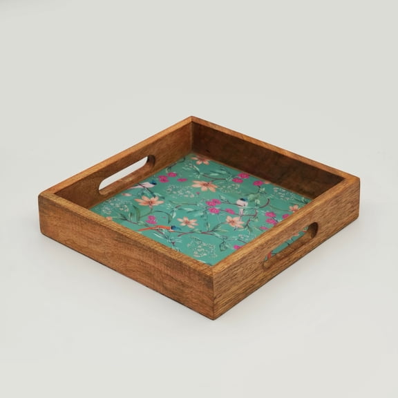 Mela Artisans Aqua Flora Serving Tray