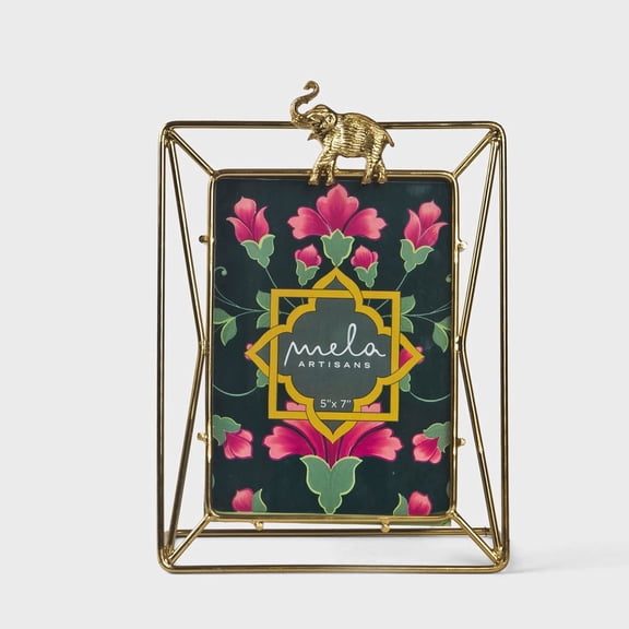 Mela Artisans Gilded Elephant Frame  5x7