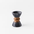 thumbnail image 1 of Mela Artisans Monarch Marble & Acacia 4" Candleholder, Black, 1 of 6