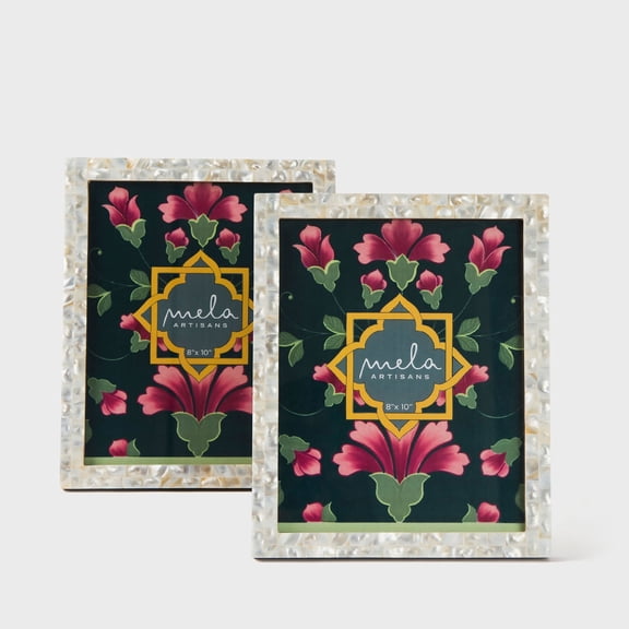 Mela Artisans Mother of Pearl Inlay Photo Frame Set of 2 – 8x10