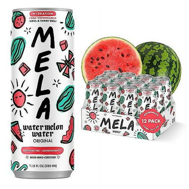 Mela Water Natural Watermelon Juice Drink, Electrolytes & Antioxidants