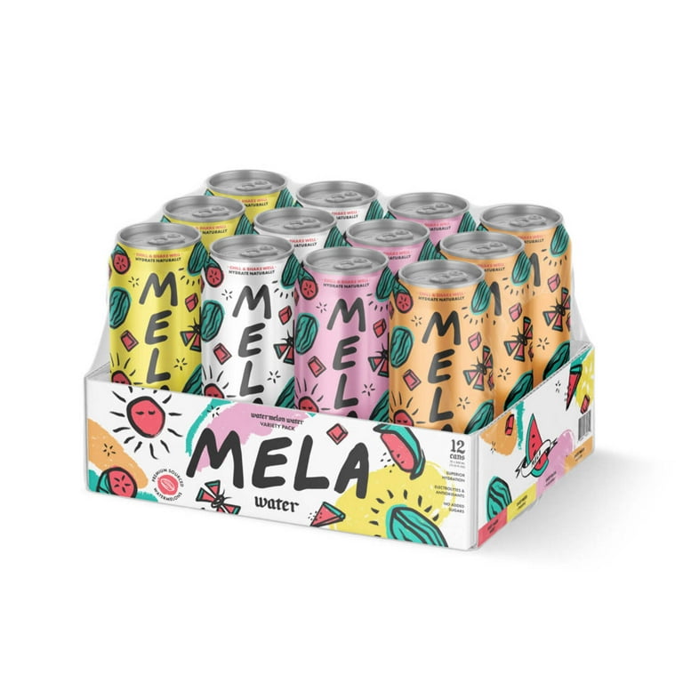 Mela Watermelon Water Variety Pack, Pineapple, Passionfruit