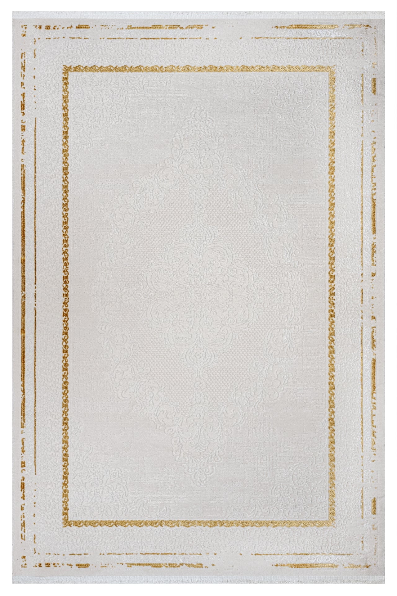 Melaine Cream Framed Acrylic Area Rugs for Living Room Jacquard ...