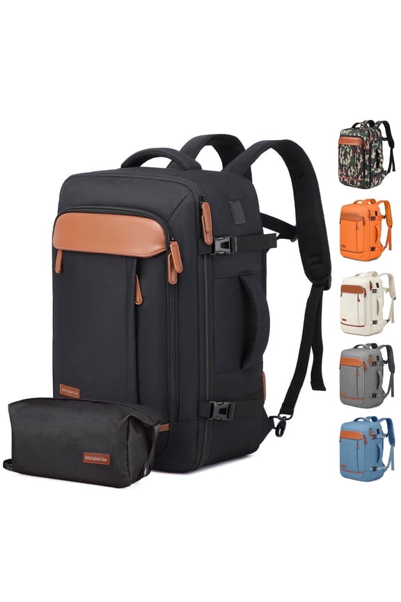 2-Piece Travel Backpack Set Airline-Approved Waterproof Carry-On Luggage with USB Charging Port Comfortable Straps & Matching Toiletry Bag