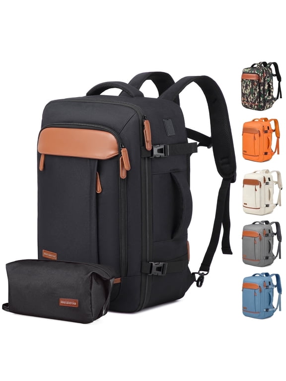 2-Piece Travel Backpack Set Airline-Approved Waterproof Carry-On Luggage with USB Charging Port Comfortable Straps & Matching Toiletry Bag