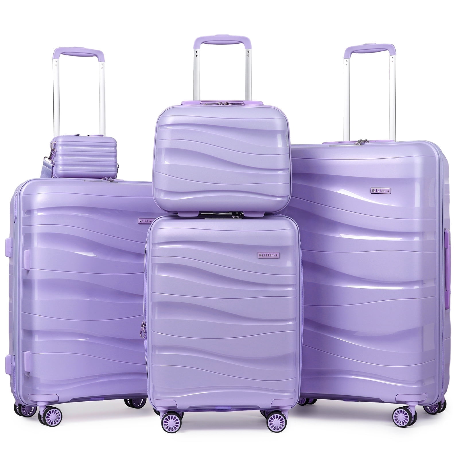 Joyway 5-Piece Luggage Set PP Hardshell Spinner Suitcase with TSA