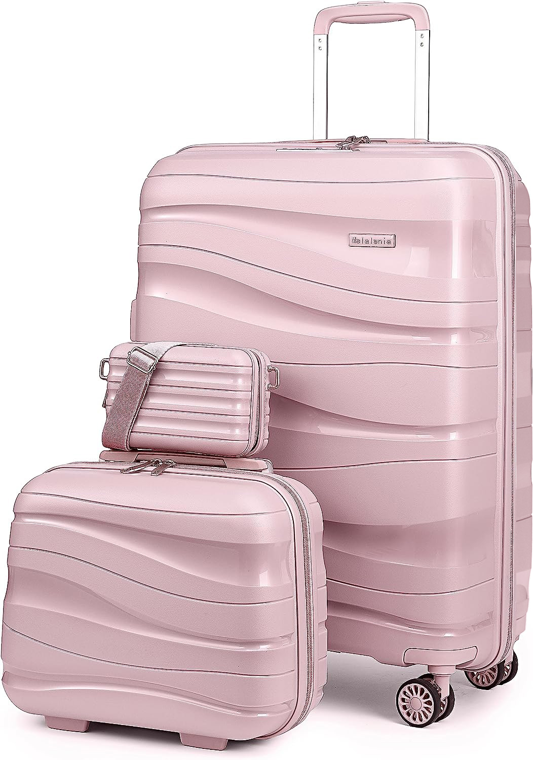 Melalenia Luggage Carry on Luggage PP Material Luggage with Spinner