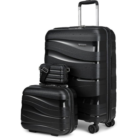 Melalenia Luggage Carry on Luggage PP Material Luggage with Spinner Wheels, 22x14x9 Airline Approved