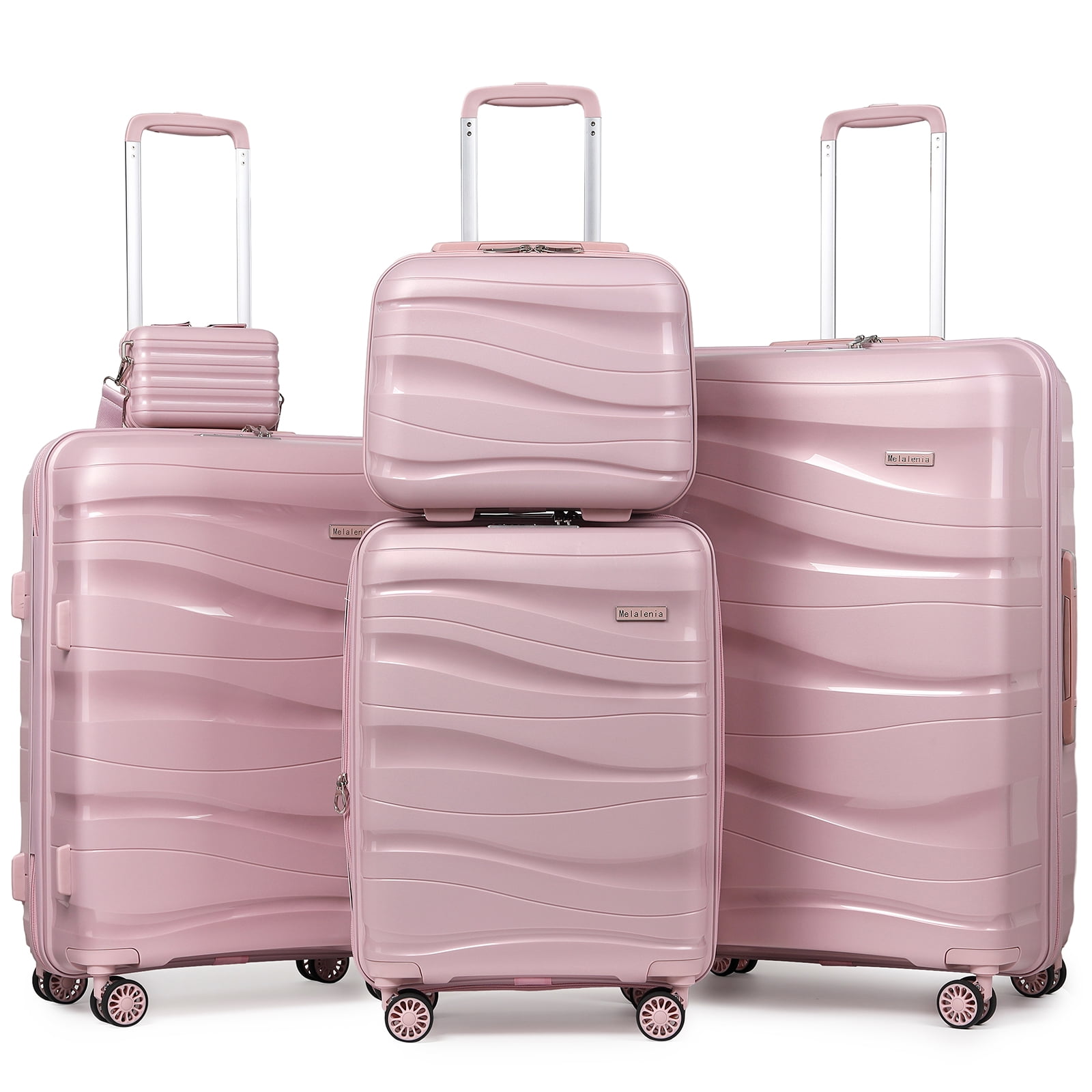 Melalenia Luggage Sets 5 Piece Suitcase Set,Hard