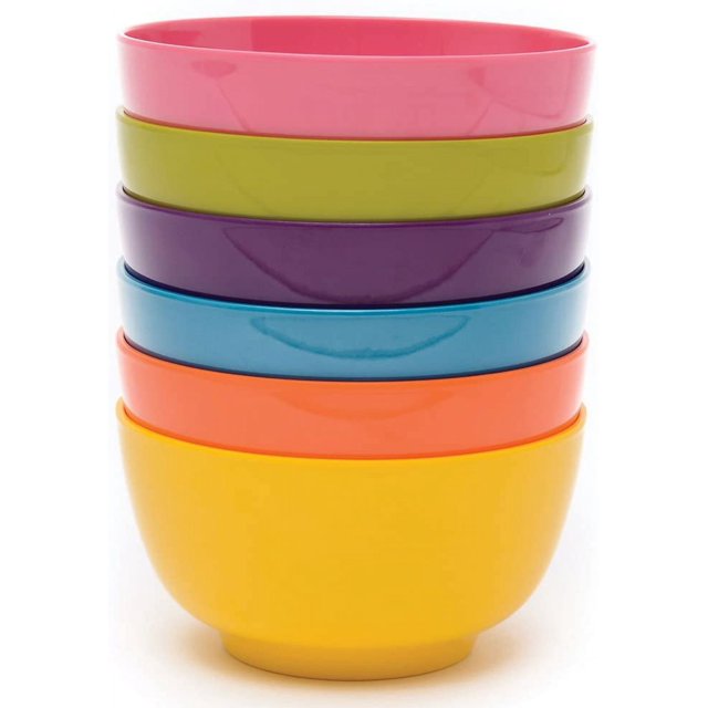 Melamine Cereal Bowls, Small Serving Bowl Snack, Pasta, Salad, Rice
