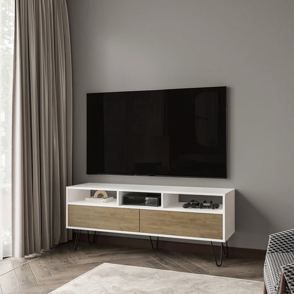 Melamine-Coated for Durability - Keep Your TV Area Tidy and New-Looking