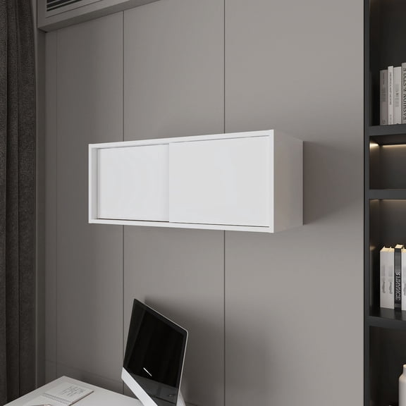 Melamine Construction - Sliding Door for Storage - Office Use - Optimize Small Work Areas