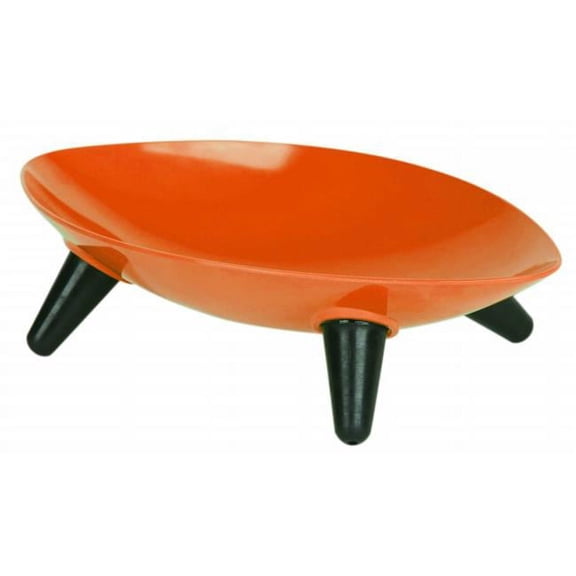 Melamine Couture Sculpture Single Dog Bowl, Orange
