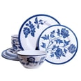 thumbnail image 1 of Melamine Dinnerware Set 12-Piece for 4 Dish Set Plates Bowls Unbreakable Dishware for Indoor Outdoor Use Lightweight Durable for Camping Picnics Parties, 1 of 8