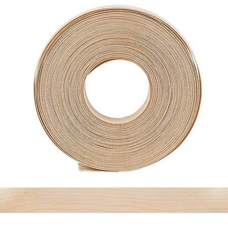 Melamine Edge Banding 0.8 inch x 50ft Roll of Creamy Edge Banding with Pressure Adbesive Flexible Veneer Edging Cabinet Edge Banding for Door Gap Window Gap White