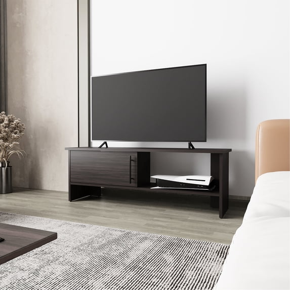 Melamine - Filled Entertainment Center / Spacious for Home Decor