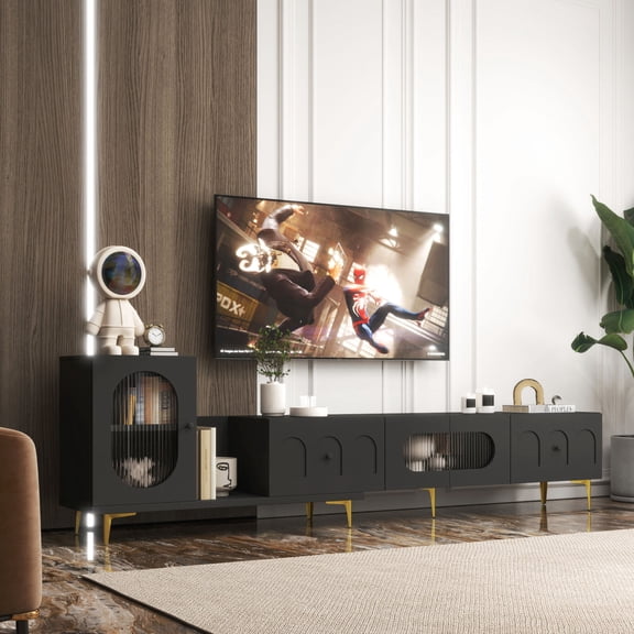 Melamine - Finished Wood TV Stand | Provide Storage for Remote Controls and Magazines | Enhance Room's Functionality