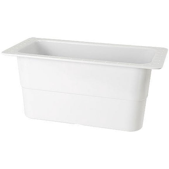 Melamine Food Pan 1/3 Size Insert Pan, 12 3/4" x 7" x 6" Deep - White