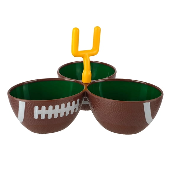 Melamine Football 3-Bowl Server by Celebrate It