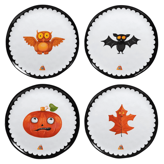 Melamine Halloween Plates, Set of 4 (98905)