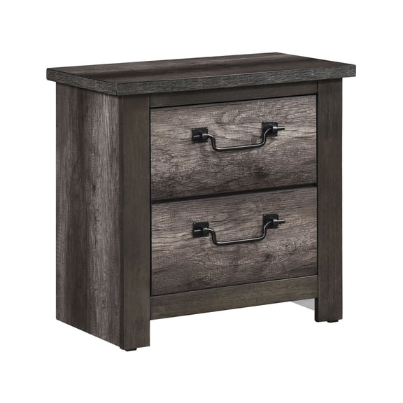 Melamine Laminate - 2 Storage Drawers - Bedroom Decor - Resilient Nightstand