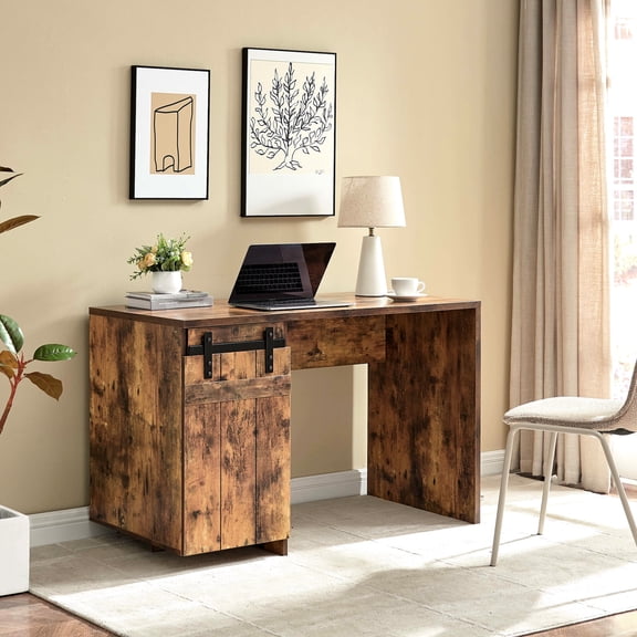 Melamine Laminate Finish - Add Storage & Work Area - Home Office Use - Hideaway Cabinet