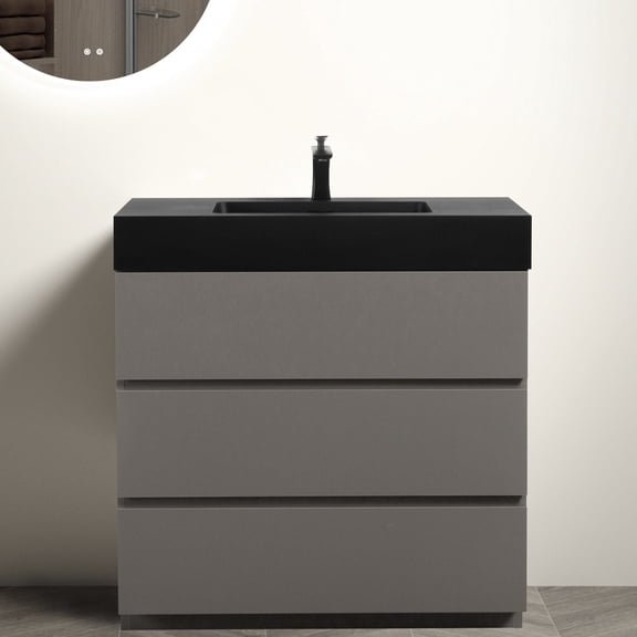 Melamine Material - 45° Beveled Drawer Design - Bathroom Decoration - Sleek and Minimalist Appeal