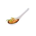 thumbnail image 1 of Voga White Melamine Asian Soup Spoon - 4 3/4" x 1 1/2" x 1 1/2" - 10 count box, 1 of 10