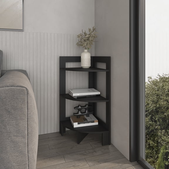 Melamine Three - Shelf Corner Unit / Display Books in a Stylish Way