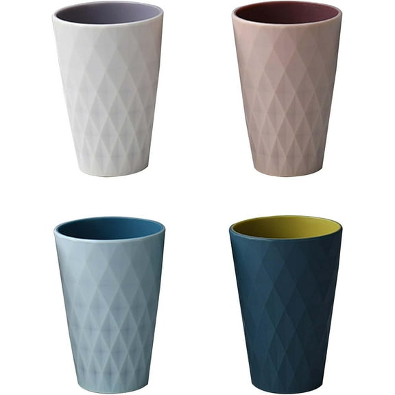 Melamine Tumbler Cups With Wheat Straw Cups, Strong And Resistant To Falling Flexible And Stackable Non-Slip Design For Adults Adolescents And Children