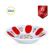Melamine Turkish Tea Glass Saucers, Traditional Pattern Design Tea Cup Plates, 6 Pcs