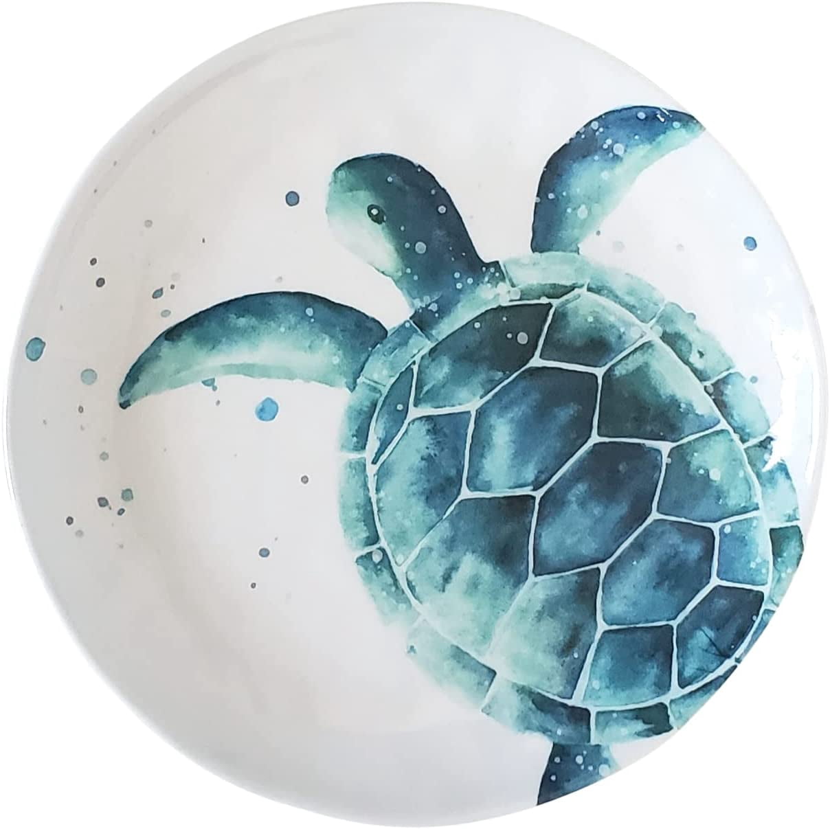 Melamine Turtle Design Platter, 11 inches by 11 inches White 11x11 ...