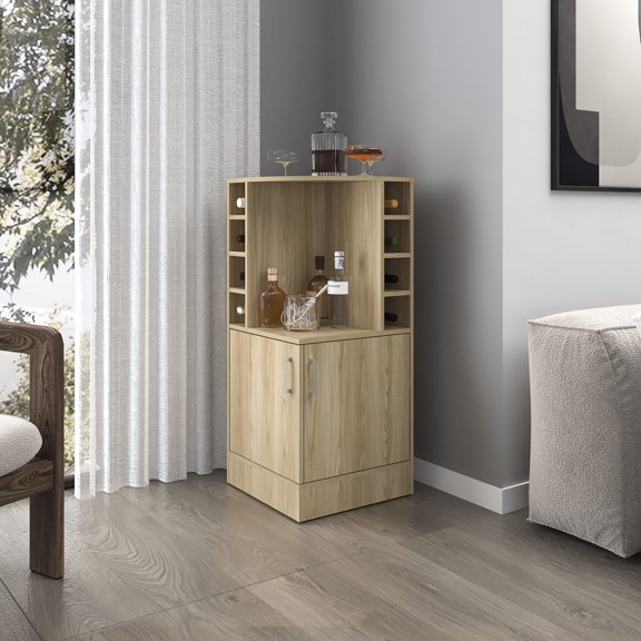 Melamine filler material | Side wine racks | Primary living room | Combine style and function