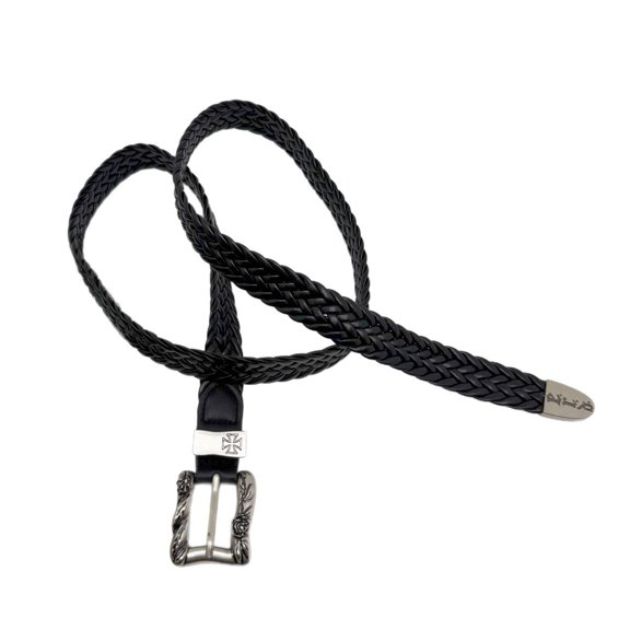 Melancholic Rich Second Generation Rose Punk Rock Hand Woven Belt - Narrow