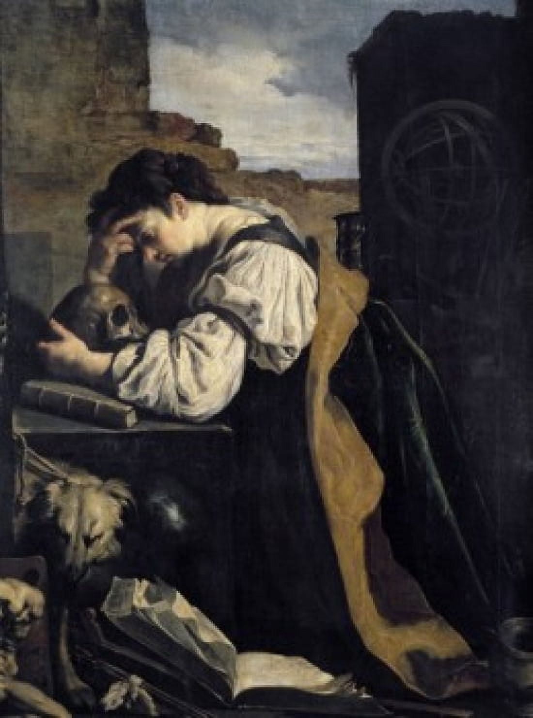 Melancholy by Domenico Fetti (1589-1624) France Paris Musee du Louvre Canvas Art - (18 x 24)