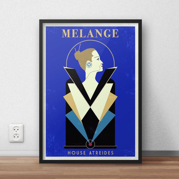 Melange Dune Inspired Retro Perfume Advertisement Poster