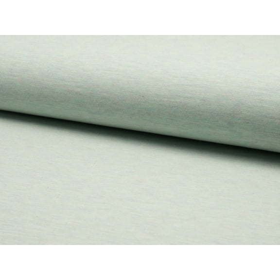Melange Fleece Back Sweatshirt Stretch Knit Fabric Mint Green - per yard