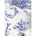 thumbnail image 1 of Melange Home 400 Thread Count Cotton Toile Pleat Sheet Set - 5 Color Navy Twin, 1 of 5