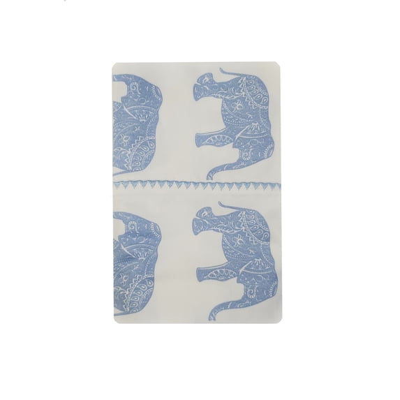 Melange Home 400 Thread Count Elephants Embroidered Sheet Set - 4 Color Light Blue - California King