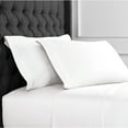 thumbnail image 1 of Melange Home 600 Thread Count Long Staple Cotton Border Stripe Embroidery Sheet Set White Queen, 1 of 5
