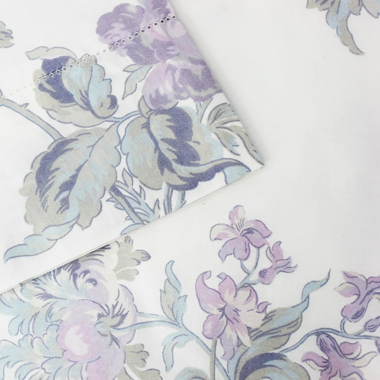 Melange Home Bedford Lane Floral Collection Percale Cotton Sheet