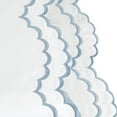 thumbnail image 1 of Melange Home Percale Cotton Double Scalloped Embroidered Crisp Sheet Set Full - Blue, 1 of 5
