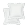 thumbnail image 1 of Melange Home Percale Double Scalloped Embroidered Pillowcase and Sham Cover Set Grey Euro Square, 1 of 5