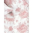 thumbnail image 1 of Melange Home Printed Cotton 400-TC Mauve Toile Bedsheet Set California King, 1 of 4