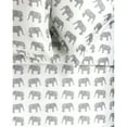 thumbnail image 1 of Melange Home Printed Design Cotton Collection 400 Thread Count Elephants Printeded Duvet Set - 4 Color Grey King, 1 of 5